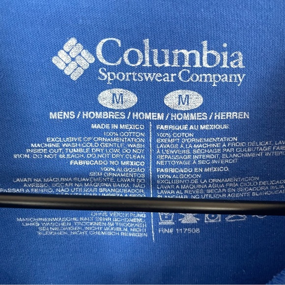 Columbia PFG Fish Flag Tech Short Sleeve Shirt Graphic Tee 100% Cotton - Picture 3 of 4